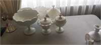 Group Vintage Milk Glass