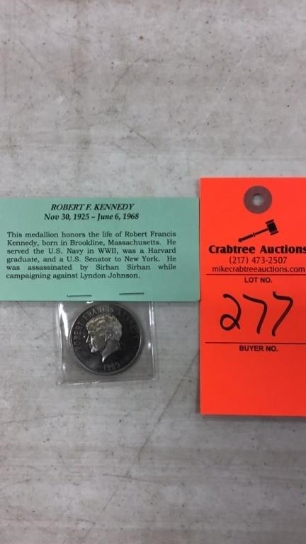 RFK Commemorative coin- 1969