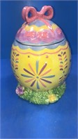 Egg cookie jar