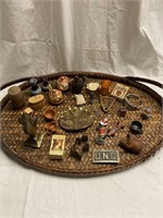 Trinkets In A Basket Tray.