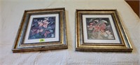 Matching botanical framed prints (2)