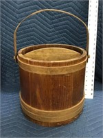 Primitive Firkin Sugar Bucket with Handle