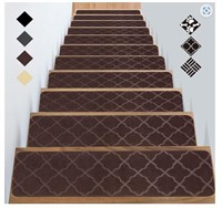 NonSlip Stair Treads for Wooden Steps 8x30in Brown