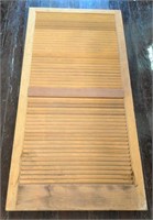 Wooden vented window blind approximately 29"x61"