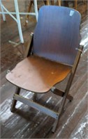 Antique Folding Wooden chair 30"x19"x17"