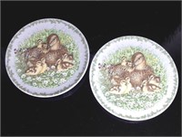 2 Royal Copenhagen 1995 Collector Plate Nature's