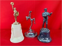 Chrome Woman Candlestick Holder, Character Trophy