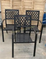 Black Patio Chairs 3pc