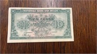 1943 Belgium 10 Frances