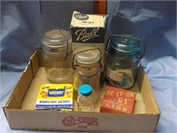 Antique jars, ball items
