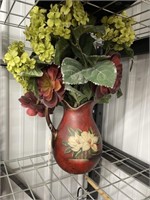 Vase w/Faux Flowers