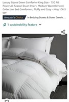 King Size Duvet/Comforter Goose Feather Down