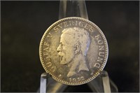 1912 Sweden 1 krona Silver Coin
