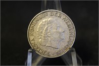 1956 Netherlands 1 gulden Silver Coin