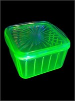 Uranium Glass Medium refrigerator box dish