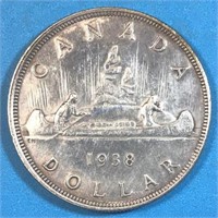 1938 Silver Dollar Canada