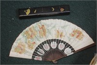 Rare Japanese Fruit Wood Fan