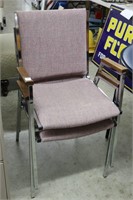 PAIR OF STACKING ARM CHAIRS