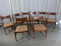 (8) Vintage Wooden Dining Chairs