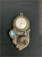 Cast Metal Wisconsin Thermometer