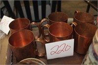 6 copper cups