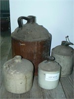 4 assorted stoneware jugs