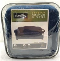 Navy Stretch furniture slipcover fits 74in to