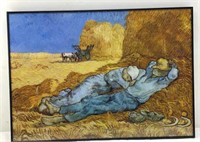 27x19in framed printing La Meridienne Van Gogh