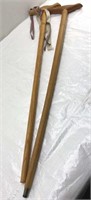 35in vintage wooden crutches