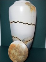 Ceramic Urn / Vase / Jar with lid - Signed