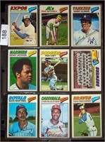 (18) 1977 Topps BB Cards w/ #54 Sandy Alomar, +