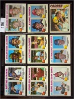 (9) 1977 Topps BB Cards w/ Leader Cards,Nolan