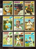 (18) 1977 Topps BB Cards w/ #100 Joe Morgan