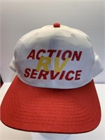 Action RV service snap to fit ball cap appears to