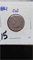 1861 Indian Head Penny Better Date