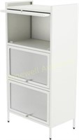 Bakers Rack with 3-Tier Storage  White