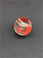 Red Lutz Gold Ribbon Marble