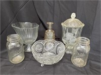IMPERLUX VASE WITH LID, BALL AND MASON JARS