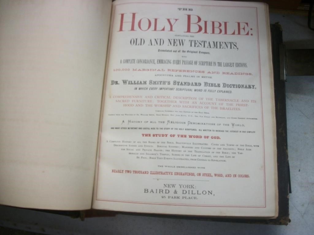 ANTIQUE 1881 BIBLE