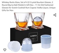 MSRP $20 Whiskey Rocks Glasses Set