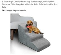 MSRP $36 Memory Foam Dog Stairs blue