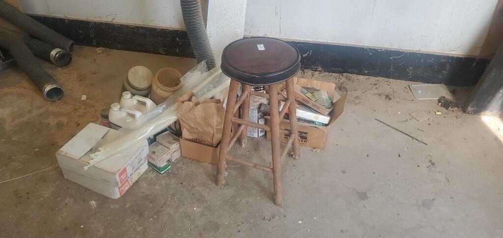 Miscellaneous hardware and stool