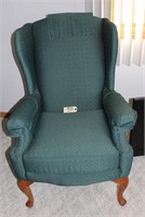 Mastercraft green wing backed chair