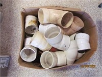 4” PVC sewer and drain fittings, 90s 45s
