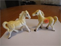 2 Vintage Porcelain Horse Figurines