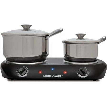 Farberware Royalty 1800 W Double Burner Black Elec