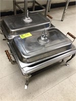 Pair of Chafing Dish Stands/ Lids
