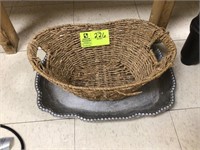 Decorator Group/ Basket & Pewter Plate