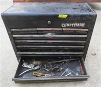 Craftsman toolbox with contents, a little rough