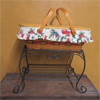 Longaberger Basket With Stand